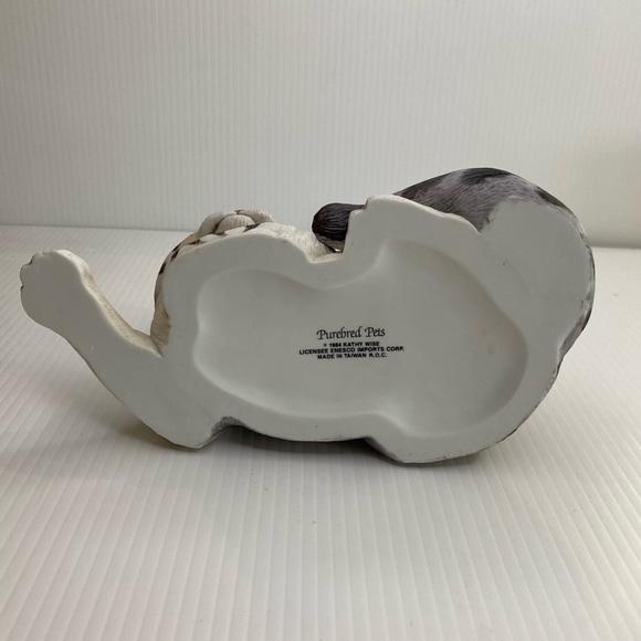 Vintage 1984 Enesco Purebred Pets Grey/black Tabby Kitty By Kathy Wise Figurine - Picture 6 of 11